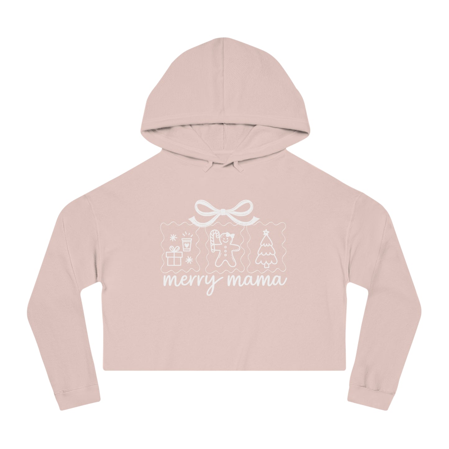 Merry Mama | Women’s Cropped Hooded Sweatshirt
