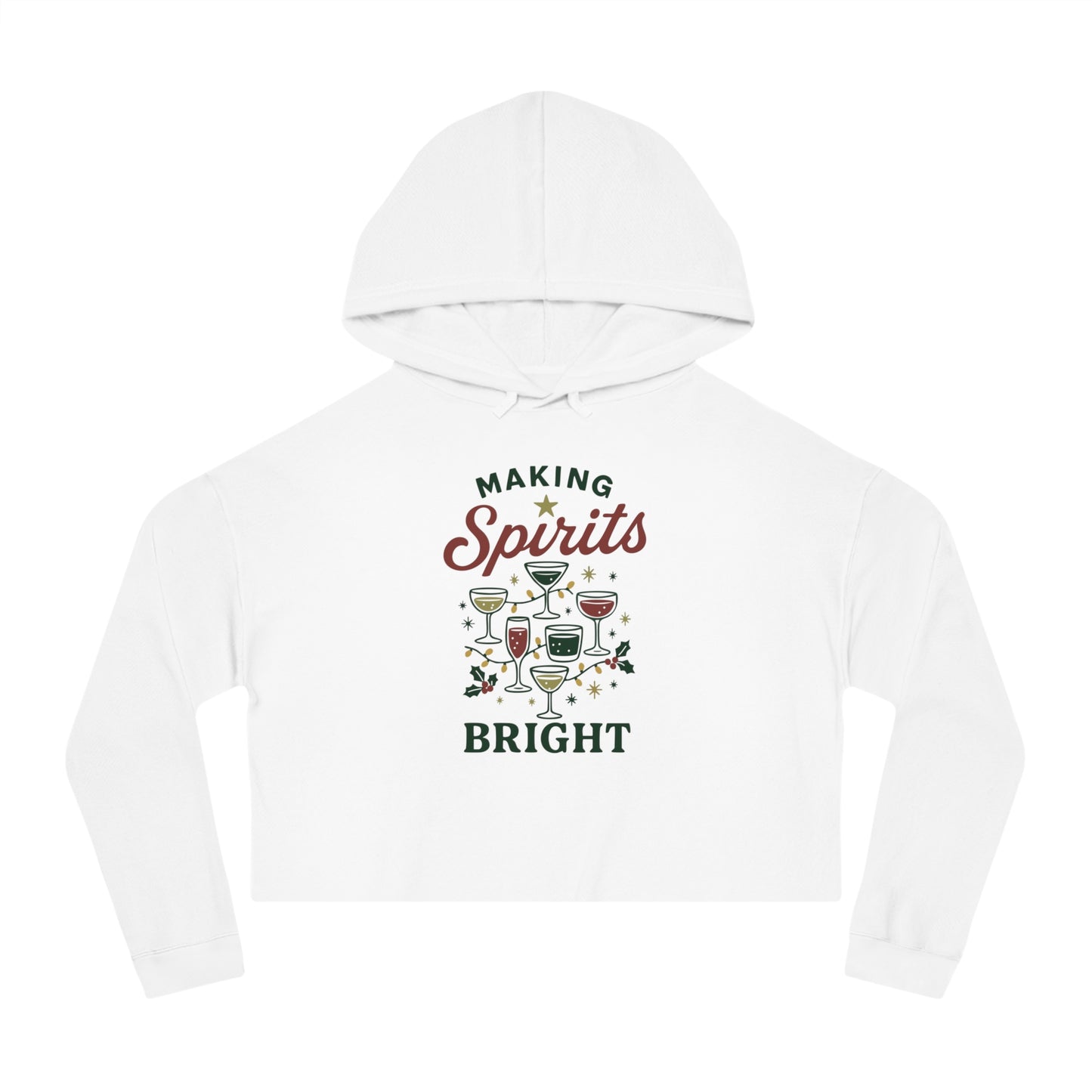 Bright Spirits | Women’s Cropped Hooded Sweatshirt