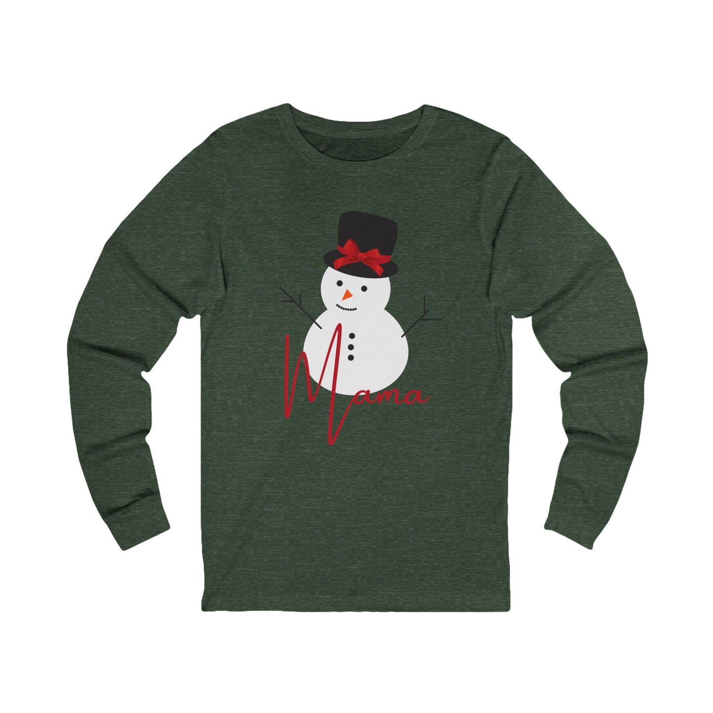 Mama Snowman | Bella & Canvas Long Sleeve Shirt
