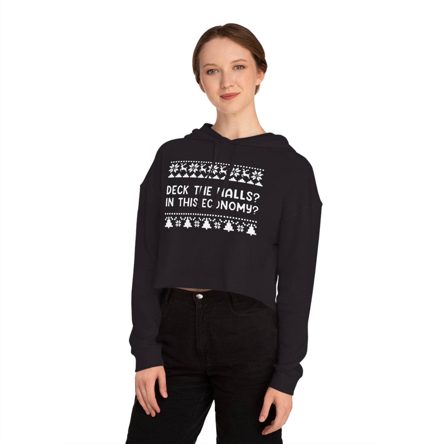 Deck The Halls | Women’s Cropped Hooded Sweatshirt