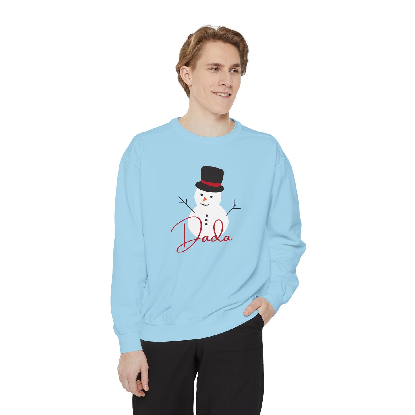 Dada Snowman | Unisex Garment-Dyed Sweatshirt