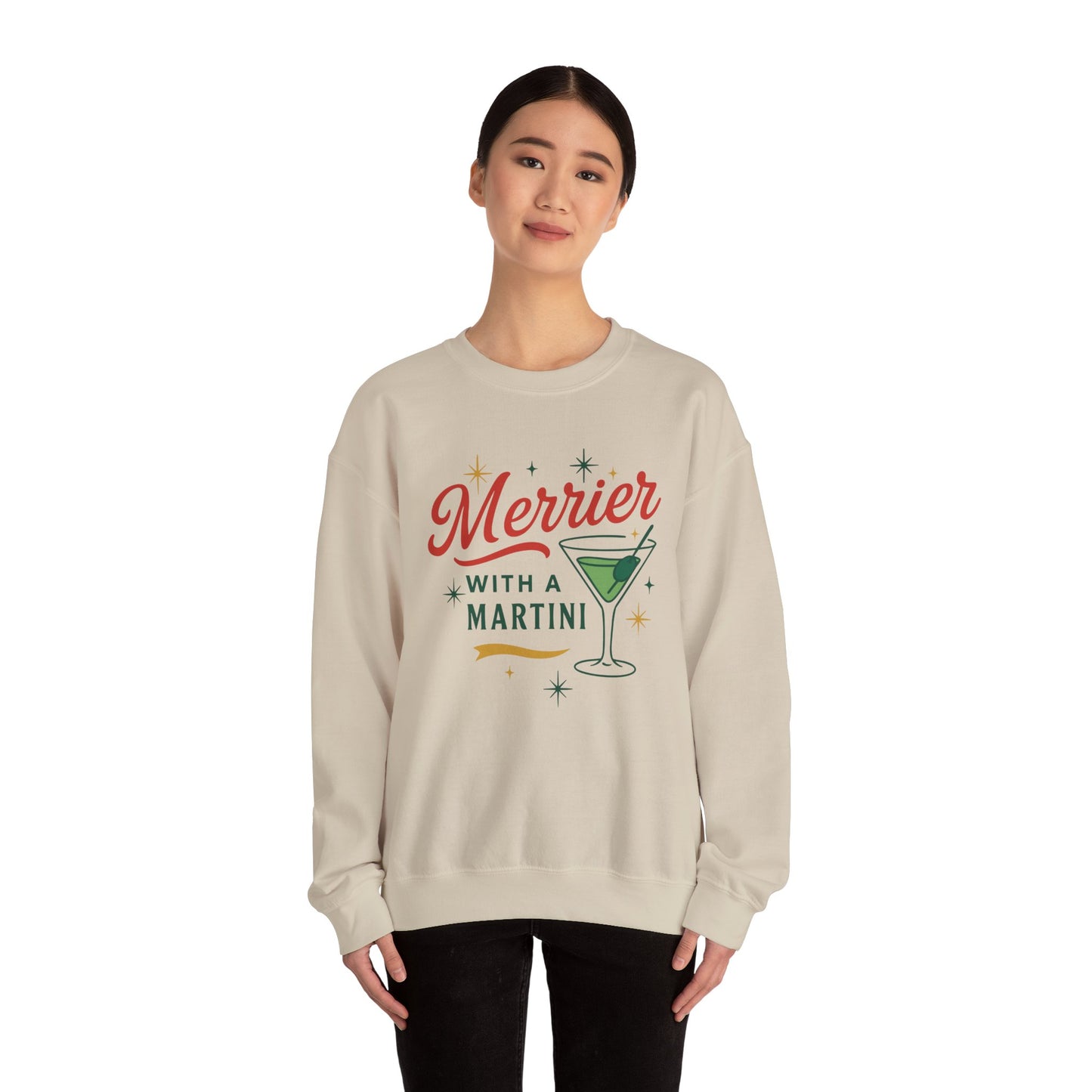 Merrier Martini | Unisex Heavy Blend™ Crewneck Sweatshirt