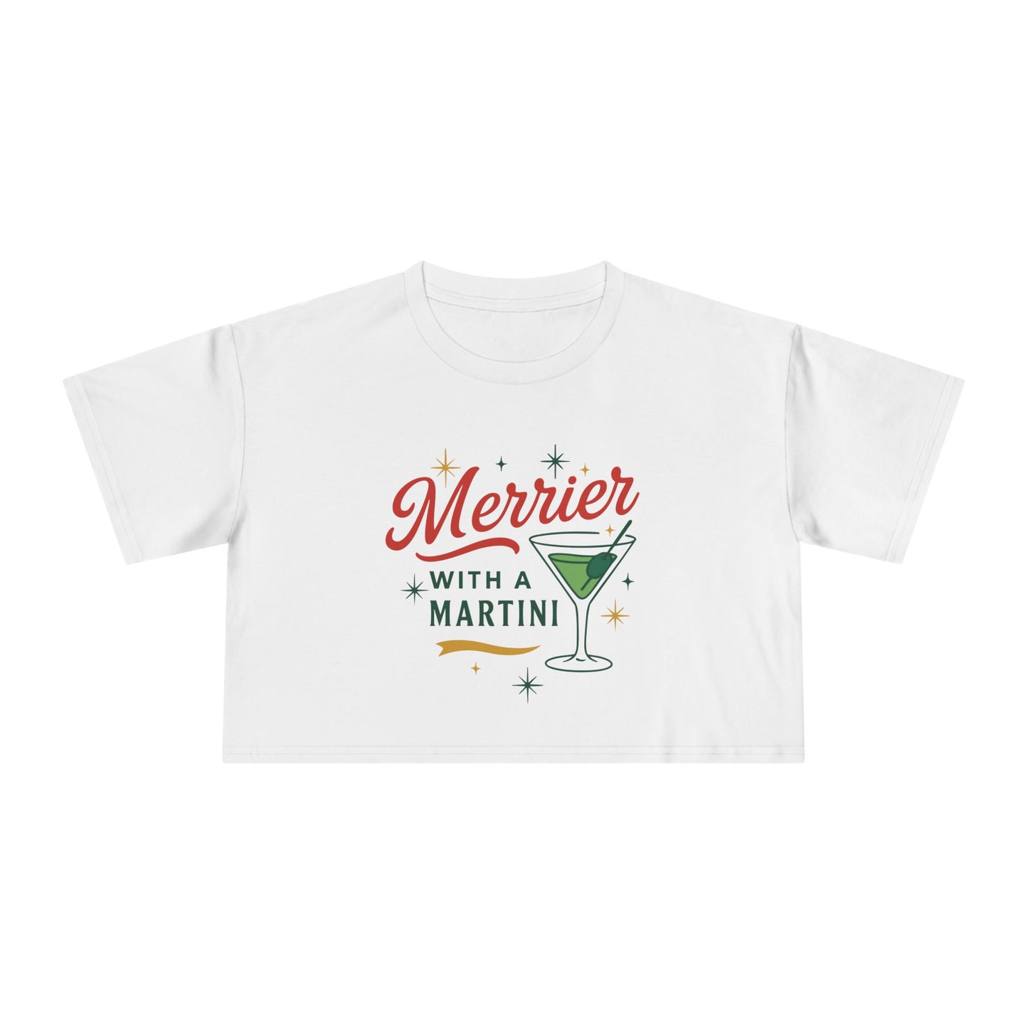 Merrier Martini | Women's Crop Tee