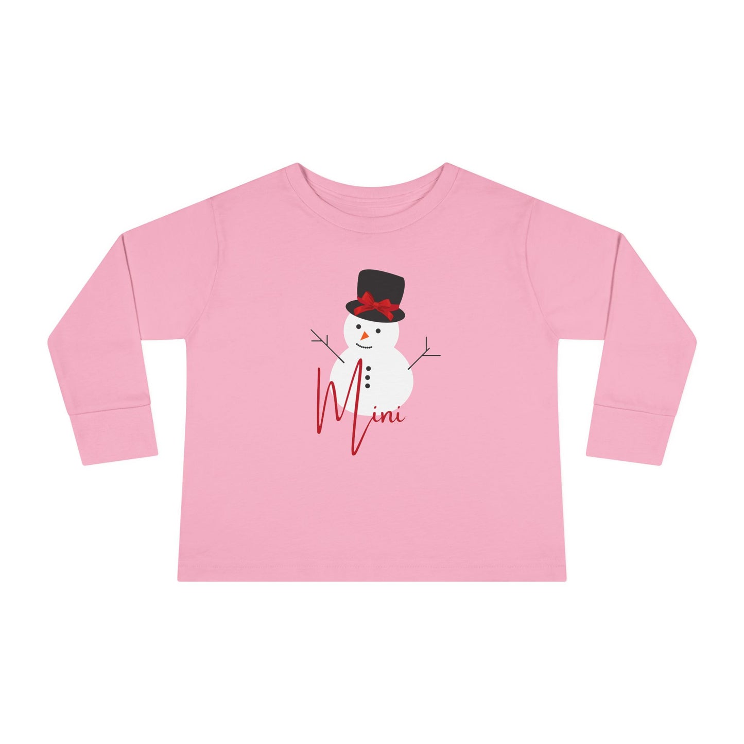 Mini Snowman Bow | Toddler Long Sleeve Tee