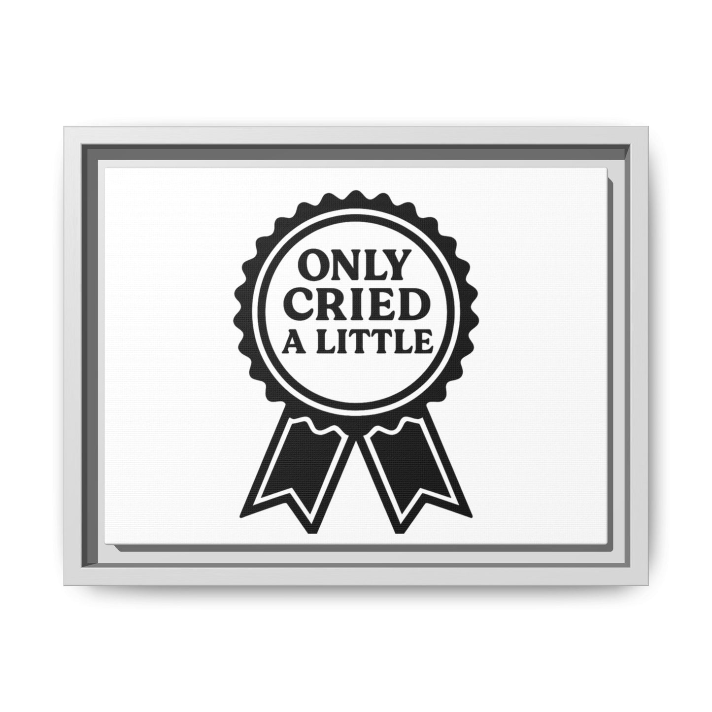 Only Cried a Little | Matte Canvas, Framed (Multi-color)