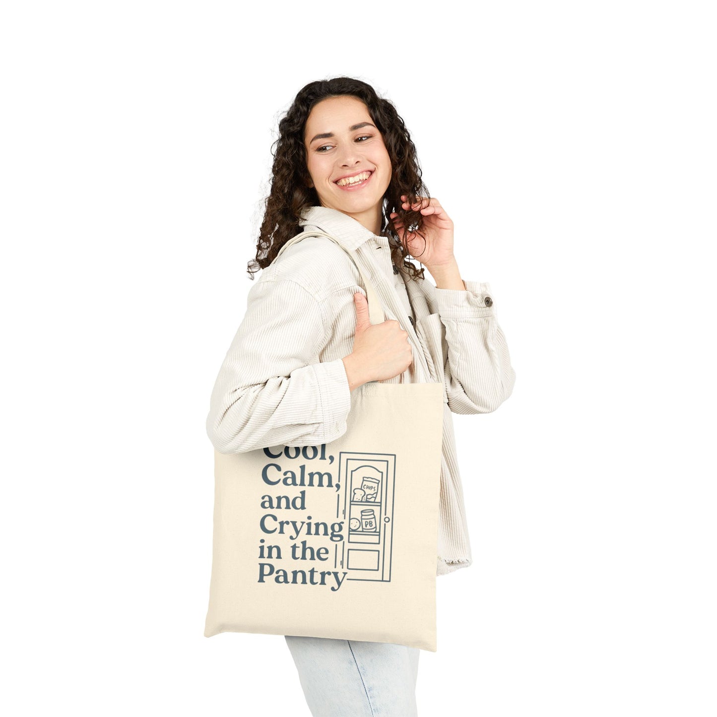 Cool, Calm and Crying in the Pantry | Liberty Bags OAD113 Canvas Tote Bag