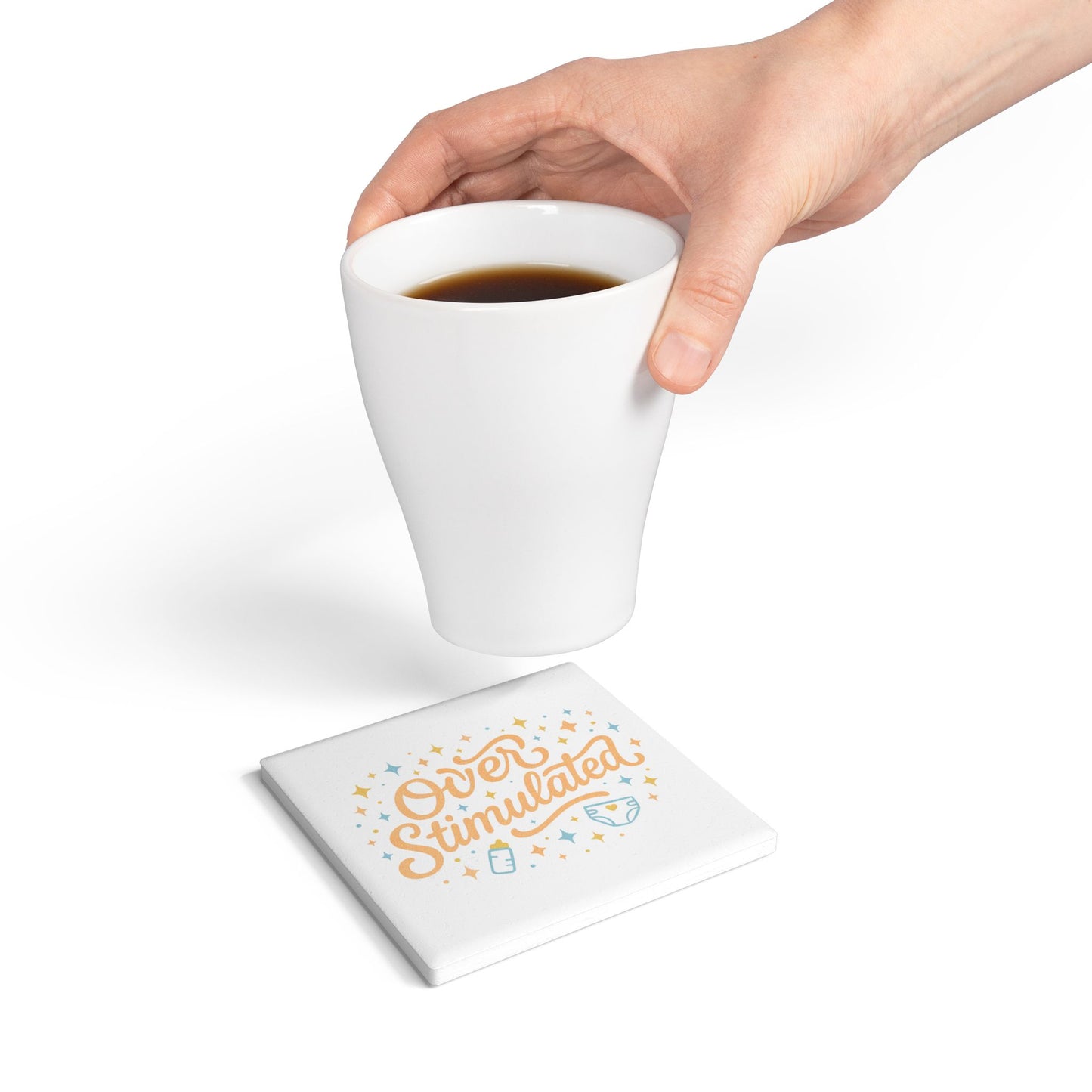 Overstimulated | Ceramic Coaster