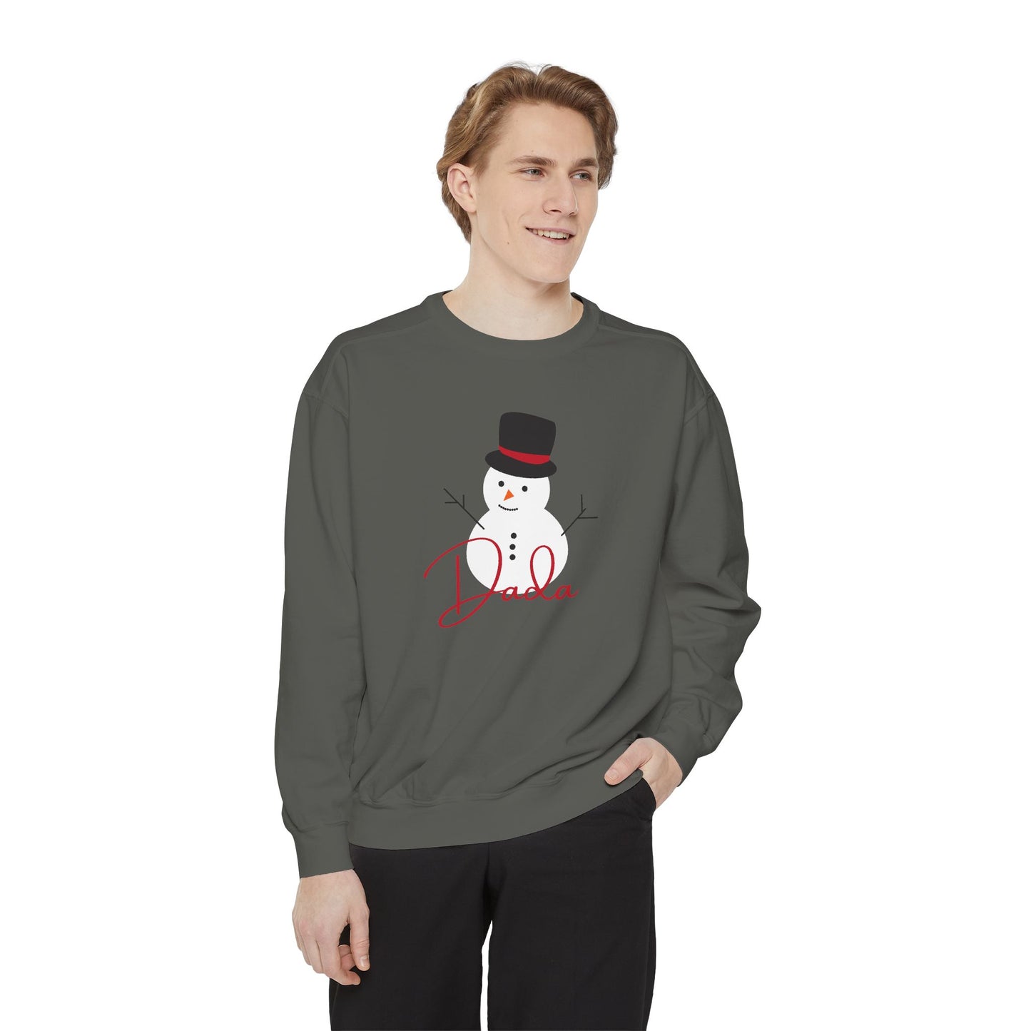 Dada Snowman | Unisex Garment-Dyed Sweatshirt