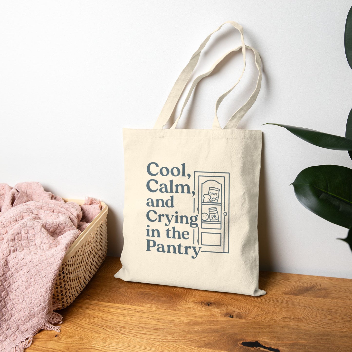 Cool, Calm and Crying in the Pantry | Liberty Bags OAD113 Canvas Tote Bag