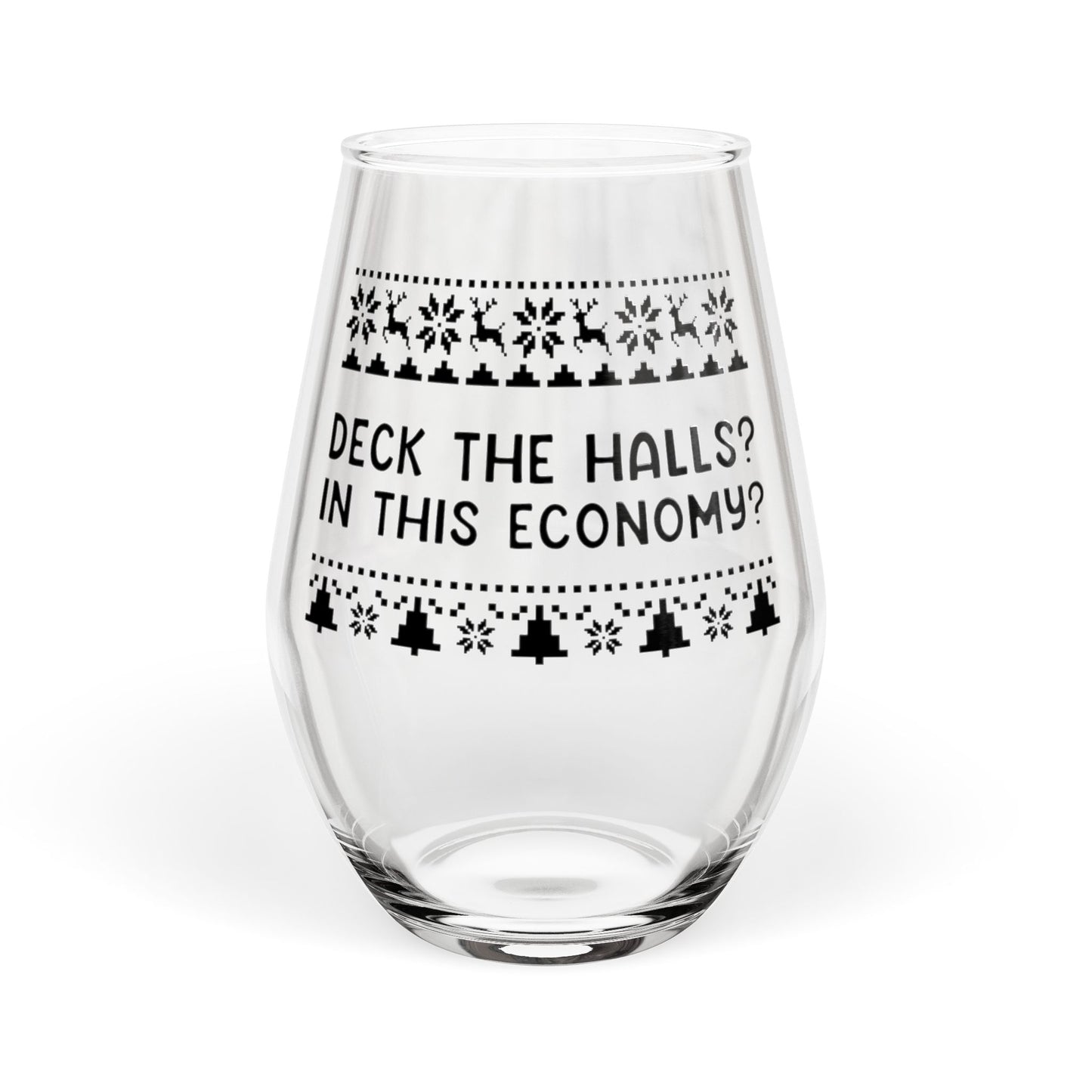 Deck The Halls | Stemless Wine Glass