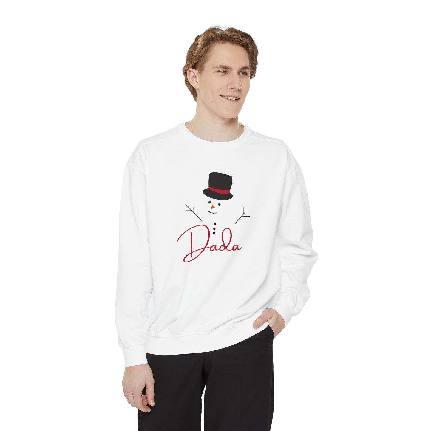 Dada Snowman | Unisex Garment-Dyed Sweatshirt