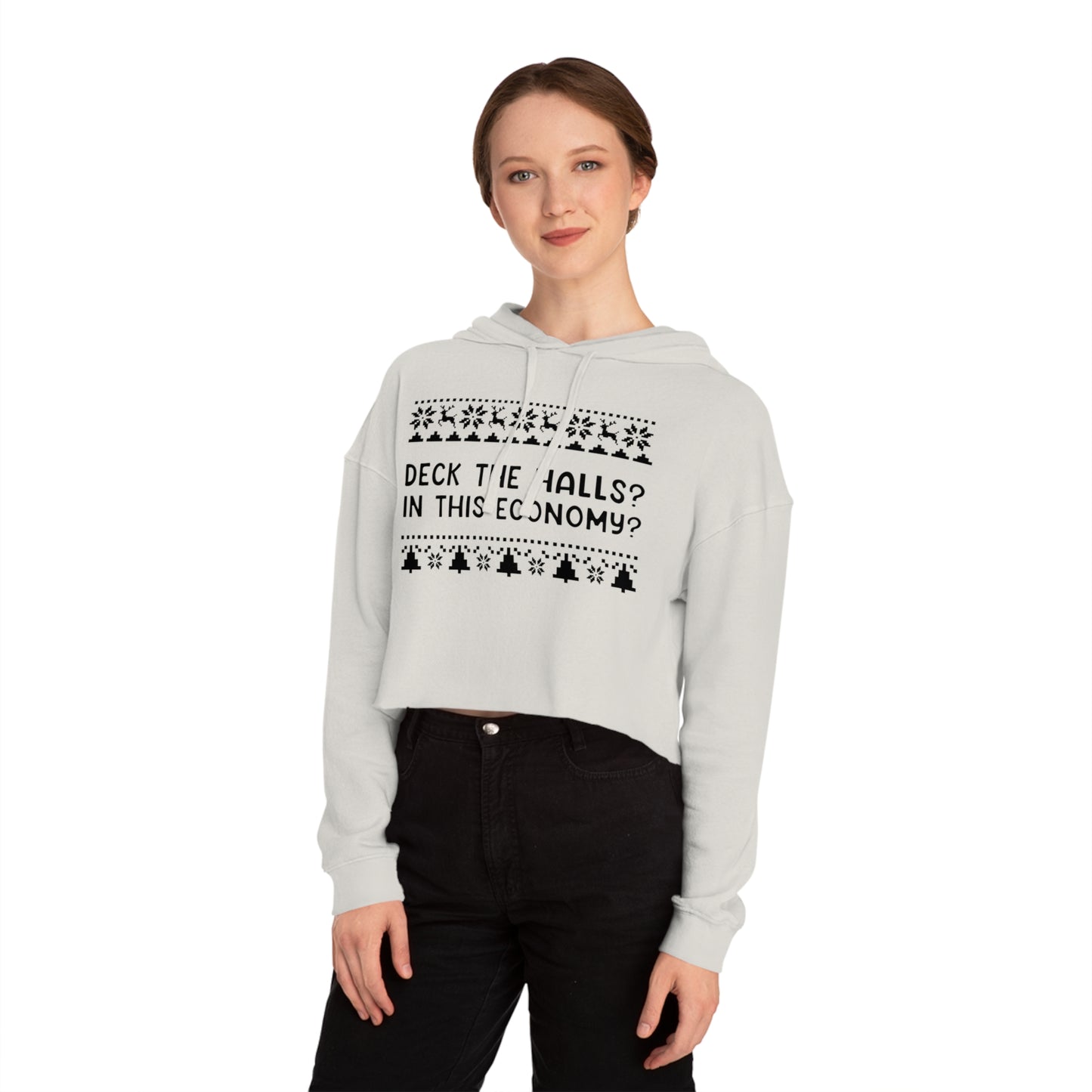 Deck The Halls | Women’s Cropped Hooded Sweatshirt