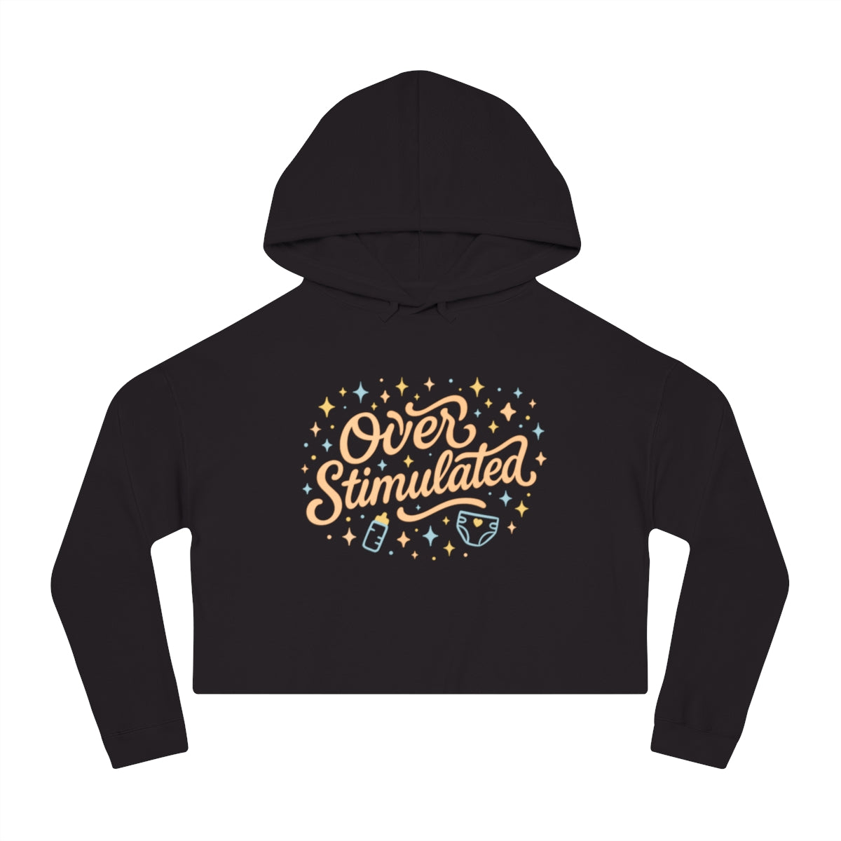 Overstimulated | Women’s Cropped Hooded Sweatshirt