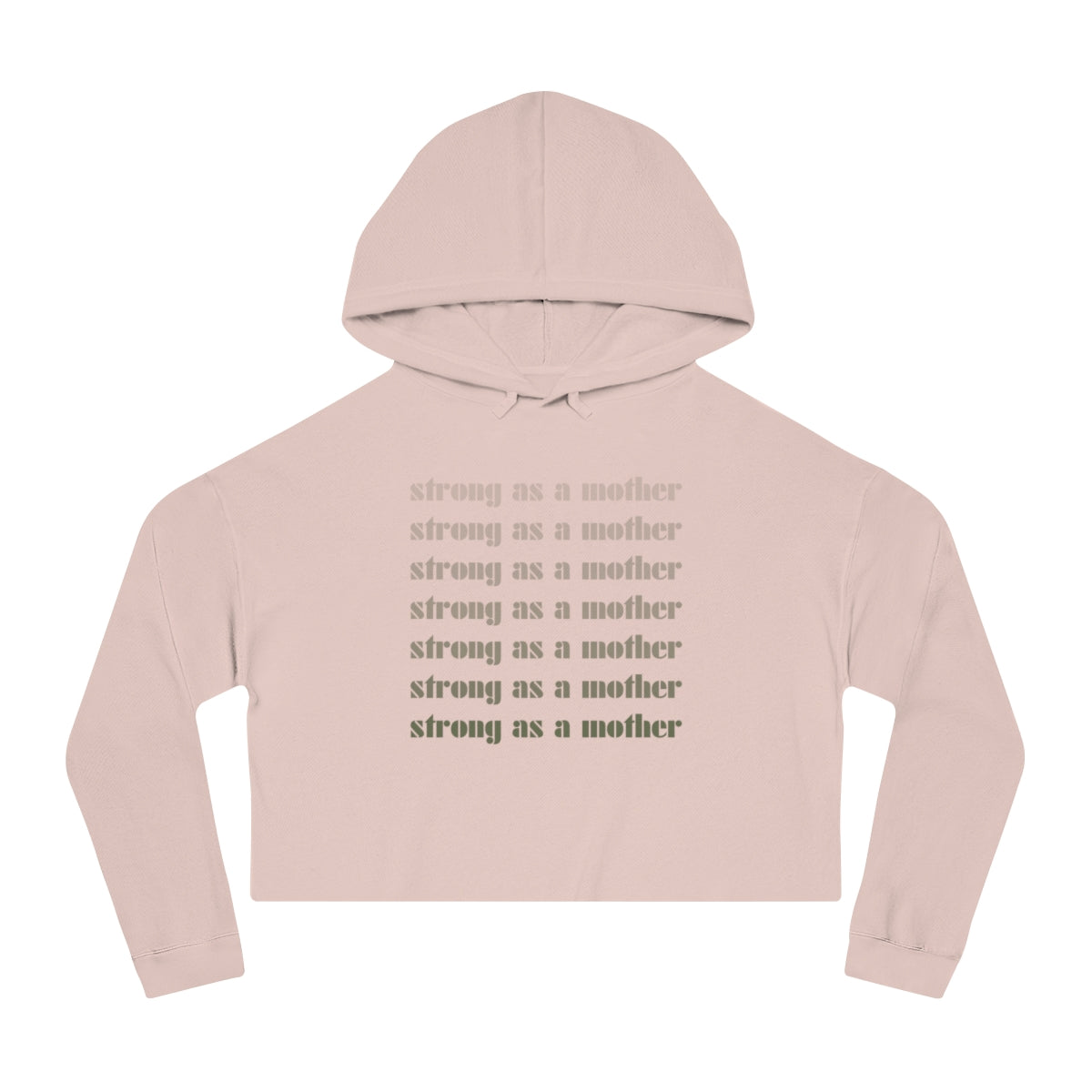 Strong as a Mother | Women’s Cropped Hooded Sweatshirt