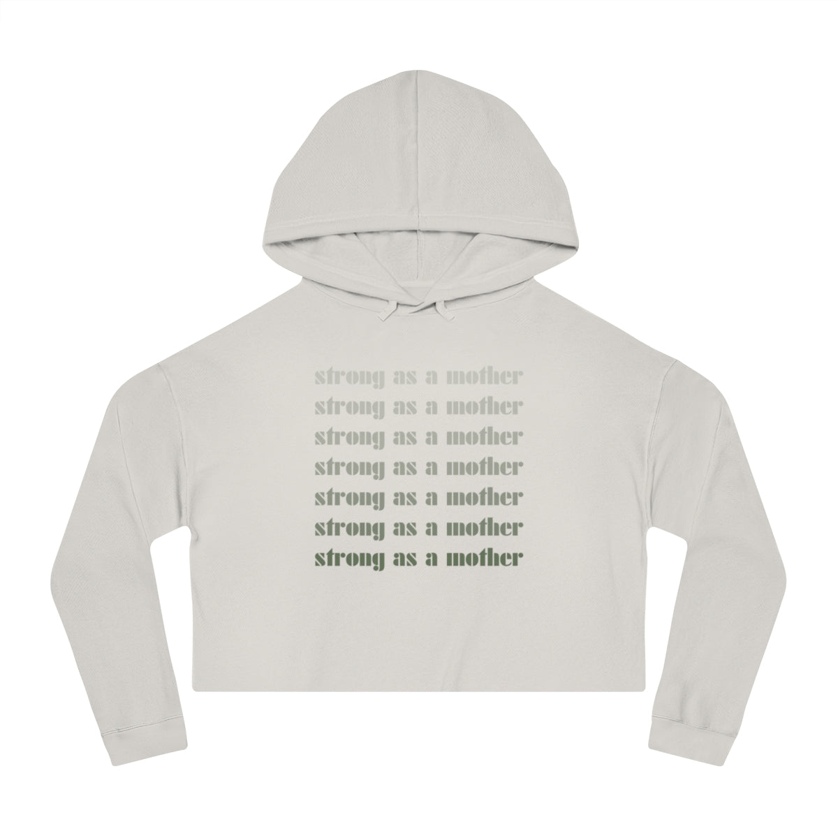 Strong as a Mother | Women’s Cropped Hooded Sweatshirt