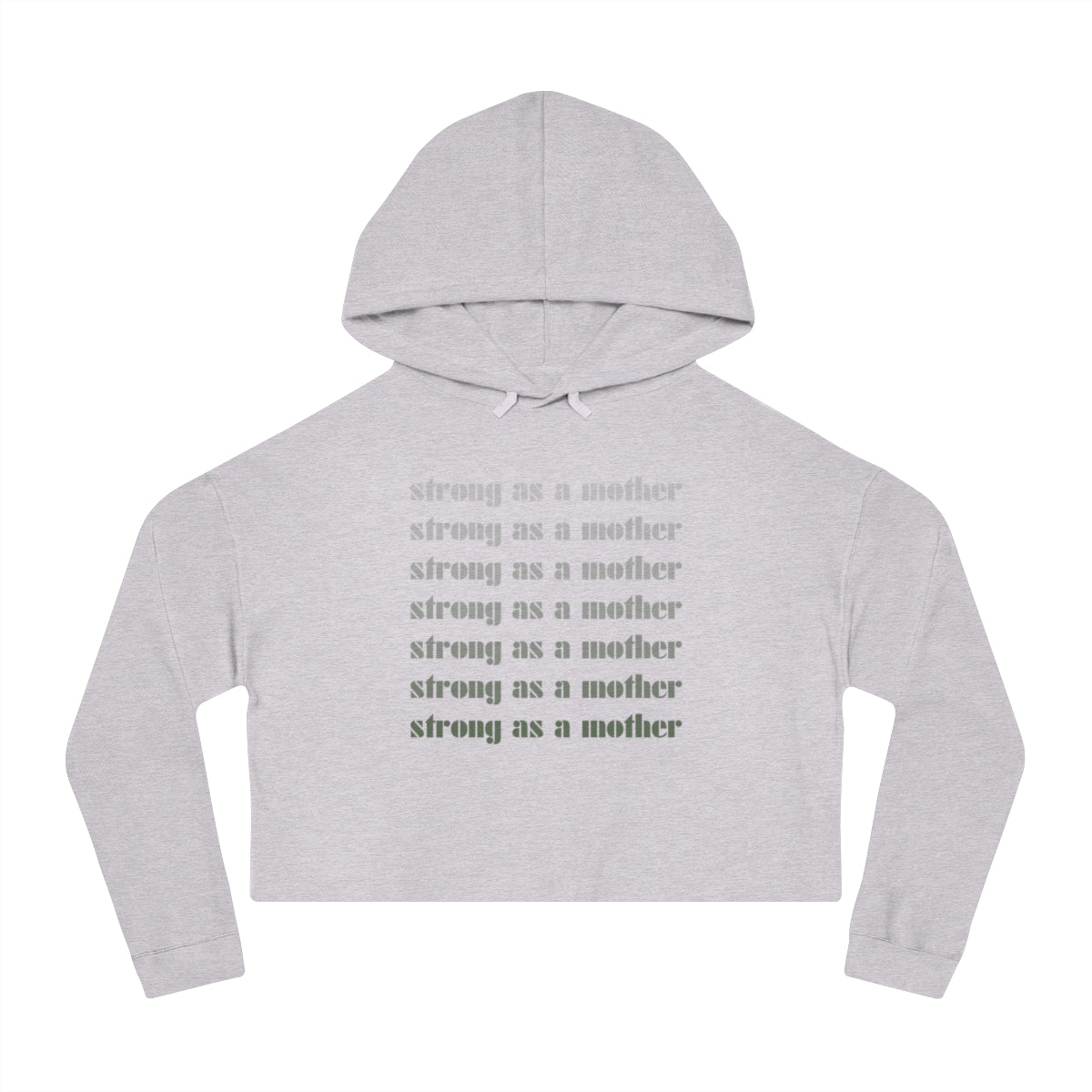 Strong as a Mother | Women’s Cropped Hooded Sweatshirt